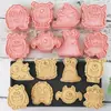 Molde para galletas de monstruo de dibujos animados de Halloween, herramienta de corte de galletas de prensado tridimensional 3D, molde para hornear azúcar