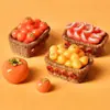 Micro-paisaje Creativo Mini Caqui Caqui Simulación Comida Juego Bolsa Sorpresa Accesorios Decorativos DIY Escena Miniatura Pequeños Adornos
