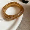 Pulsera Geométricamente Manchada de Resina Dopamina Colorida, Lujo Ligero, Pulsera de Nicho de Gama Alta, Pulsera Versátil Transfronteriza Europea y Americana