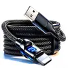 Cable de datos de carga súper rápida con pantalla digital de luz de carrera inteligente mejorada, adecuado para Apple 6-18, Huawei, Honor, Samsung, Xiaomi