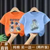 Camiseta de Manga Corta 100% Algodón Puro para Niños 2026 Verano Nuevo Estilo Ropa de Verano para Niños Camisetas de Manga Media y Larga para Niños Camiseta de Moda