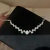 Collar de Imitación de Moissanita para Mujer Colgante Sonrisa Cadena para Clavícula Venta Caliente Transfronteriza Transmisión en Vivo Venta al por Mayor Collar de Circonita Diamante de Alto Carbono