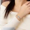 Pulsera de plata de ley S925 de alta calidad, resistente a la decoloración, con topacio natural, color amatista amarilla, joyería al por mayor