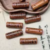 Madeira de Pessegueiro Antiga Quatro Vias Riqueza, Paz e Alegria Conjunto de Duas Peças DIY Acessórios para Joias de Contas Budistas Pulseira Pingente Artigo