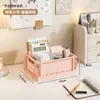 Caja de almacenamiento para libros para estudiantes, plegable debajo del escritorio con ruedas, organizador y caja de almacenamiento de libros, estantería móvil de gran capacidad