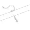 Nuevo collar sencillo de diamante de una sola piedra para mujer, elegante y de lujo ligero con diseño de nicho, cadena para la clavícula versátil y exquisita con un ambiente dulce y juvenil