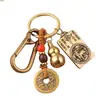 Colgantes para llavero del Zodiaco, colgantes de las ocho deidades guardianas, accesorios populares para llaves de coche, artículos pequeños promocionales al por mayor