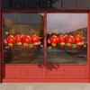 Decoraciones de Año Nuevo, Pegatinas de Puerta de Buena Suerte, Linternas, Rejas para Ventanas, Pegatinas Estáticas, Suministros para Nochevieja, Pegatinas de Vidrio para Año Nuevo