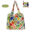 Bolsa de Tote de Compras Floral Grande de 190t en Stock de Gran Venta, Bolsa de Poliéster al por Mayor, Bolsa Plegable, Bolsa de Regalo Promocional