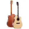 Violão Folk de 41 polegadas Abeto Núcleo Flor de Pessegueiro Violão Totalmente Sólido Violão Acústico Violão de Tampo Sólido Fábrica de Violões