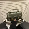 Bolso de Mano de Alta Gama Estilo Almohada Invierno 2025 Nuevo Moda Vintage Versátil Simple Elegante de un Solo Hombro Cruzado Doble Cierre