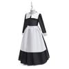 Novo Conjunto de Vestido de Três Peças Cosplay Wednesday Lady Waiter Festa de Halloween para Crianças Europeu e Americano