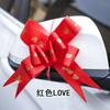 Espelho Retrovisor Auxiliar de Carro de Casamento Decoração de Carro Flor Grande Casamento Plantio Verde Abertura de Escola Livro Laço Fita Caixa de Presente