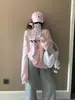 Sudadera Fina Asimétrica con Estampado de Letras y Hombro Descubierto para Mujer, Top Casual de Manga Larga Holgado Versátil a la Moda