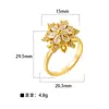 Europa y Estados Unidos joyería de moda transfronteriza cien personalidad apertura ajustable diamante mariposa estrella amor cobre micro incrustación anillo