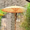 Sombrilla Grande China de Papel Aceitado para Preparar Té al Aire Libre, Sombrillas de Patio de 2m para el Sol, Estilo Vintage