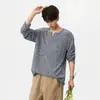 Outono de 2026 Estilo Preguiçoso Retrô Americano Malha Masculina Casual Solta Moda Roupas Masculinas Manga Longa Suéter Top