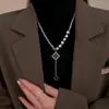 Venta Directa de Fábrica ~ Cadena para Suéter de Otoño e Invierno, No Necesita Quitarse al Dormir, Collar de Moda, Estilo de Nicho de Lujo Ligero de Gama Alta, Combinado con una Camiseta Básica