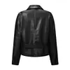 Otoño 2026 Transfronterizo Amazon Estilo Europeo y Americano 3D Chaqueta de Cuero Superior Abrigo de Cuero Retro Genial