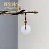Colgante de paz de jade blanco Hetian estilo Xiaohongshu, colgante de paz de jade afgano, colgante de paz de jade mongol, regalo de colgante