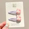 Presilhas de cabelo elegantes e requintadas, novo modelo 2026, presilhas BB coreanas fofas, presilhas para franja, grampos de cabelo laterais dopamina para mulheres