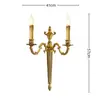 Luminária de parede retrô estilo europeu toda em cobre Lâmpada frontal para espelho de corredor de vila Iluminação decorativa para parede de fundo de sala de estar, sala de jantar, quarto Lâmpadas