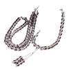 Pulsera de cristal blanco natural de 7 mm 108 cuentas pulsera rosario collar cuatro anillos no son demasiado pequeños