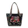 Bolso de Hombro, Bolso de Mano para el Trabajo, Bolso de Lona para Estudiantes, Bolso Estilo Chino, Bolso para Universidad Femenino, Minoría Étnica