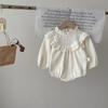 Mono Triangular de Gofre con Encaje y Patchwork para Bebés y Niñas Pequeñas, Nuevo para Primavera y Otoño 2026