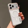 Adecuado para Iphone17Promax Funda Magnética Transparente Apple 16Pro Arena Suave PC Cubierta Protectora Anticaída 15 Estilo Nuevo
