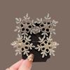 Pinza para el Cabello de Copo de Nieve con Pedrería Super Brillante tamaño pequeño Pinza para el Flequillo Pinza para el Cabello con Sentido Avanzado Pinza de Pato Accesorios Elegantes para el Cabello para Mujeres