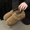 Colección otoño 2026 para mujer de Birkenstock, zapatos de algodón tipo mocasín con forro de felpa para otoño/invierno, mocasines y zapatos planos cerrados de Birkenstock