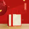 Bolsa de Lona Estilo Chinês em Estoque com Estampa Completa para Festivais, Bolsa de Presente, Bolsa Tote de Lona Impermeável com Logo, Grande Capacidade