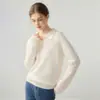 Suéter de Cachemira con Cuello Simple para Mujer, Holgado, Adelgazante, Suave, Pegajoso, Cuello Polo, Tejido, Capa Base, Casual, Top que Reduce la Edad, Temperamento