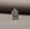 Pingente de Lótus em Prata de Lei S925 Acessórios de Estilo Étnico Tibetano Acessórios de Brinquedo Cultural Pingente para Pendurar Lateralmente Pulseira de Miçangas DIY Prata