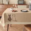 Toalha de Mesa Estilo Wabi-Sabi Impermeável à Prova de Óleo Lavável Resistente ao Calor Desenho Animado Japonês Luxo Leve High-End Toalha para Mesa de Centro