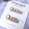 Uñas Manicura Estrella Repujada 3D Parches para Uñas de Gato y Perro de Dibujos Animados 10 Piezas Codificadas Hechas a Mano Ojo de Gato Uñas Portátiles