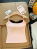 Nova camisola sexy e moderna de renda, falsa peça dupla, para mulheres, peça externa de verão, justa, sem mangas