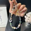 Muñeca Linda de Dibujos Animados Cadena Hecha a Mano Cordón Colgante Adorno Colgante Cordón para Teléfono Bolso con Cuentas para Cámara Colgante para Teléfono