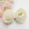Malla de tela bordado de cerezas, lazo relleno de algodón, accesorios para el cabello hechos a mano DIY, zapato, bolso, sombrero, ropa, accesorios de decoración para muñecas