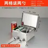 Caja de Condimentos con Tapa abatible de Acero Inoxidable 304 Caja de Condimentos Comercial Caja de Almacenamiento Caja para Ingredientes en Polvo para Hielo de Cocina con Tapa Caja para Conservación de Muestras