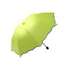 Atacado de fábrica guarda-chuva preto grosso de borracha três dobras impressão publicitária guarda-chuva de presente pode ser impresso logotipo guarda-chuva de proteção solar