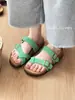 Sandalias Planas Casuales Mollykiki Retro Coloridas de Gamuza Versátiles Verano 2026 Estilo Birkenstock
