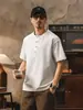 Roupas Masculinas Fengshe / Camiseta de Verão Masculina Retrô Americana Falsa de Duas Peças, Top Casual Soltinho com Gola Henley