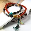 Pulsera original de ágata rojo del sur duobao cera de abeja lapislázuli jaspe polvo de luz estelar madera de sándalo pulsera china al por mayor