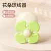 Organizador de cabos em formato de flor, organizador de cabos de dados para mesa, suporte para cabo de carregamento de celular, clipe de cabo adesivo sem furos