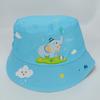 Chapéu de Pescador com Estampa de Elefante Desenho Animado Infantil Transfronteiriço Chapéu para Protetor Solar de Verão e Primavera Afina o Rosto Chapéu para Lazer ao Ar Livre