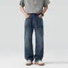 Ropa de Hombre Fengshe / Nuevo Jeans de Hombre Primavera 2026 Jeans Rectos Holgados Estilo Americano High Street Pantalones Largos