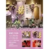 Decoração de Banquete de Noivado Elegante Roxa de Alto Padrão Estilo Chinês Novo Conjunto de Mesa Completo Personalizado Painel de Fundo em Placa de KT Ornaments
