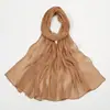 Pañuelo de cabeza de seersucker de seda brillante Bufanda de gasa de moda Bufanda larga para mujer de estilo retro para viajes Chal para exteriores Chal de seda brillante